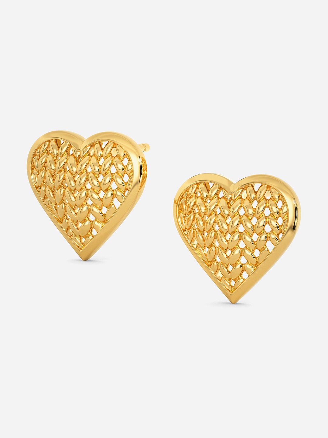 

MELORRA Knitted to Love 18KT Gold Stud Earrings-2.48gm