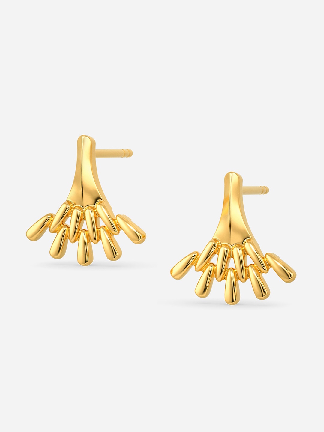 

MELORRA Fixed on Zips 18KT Gold Stud Earrings-2.08gm