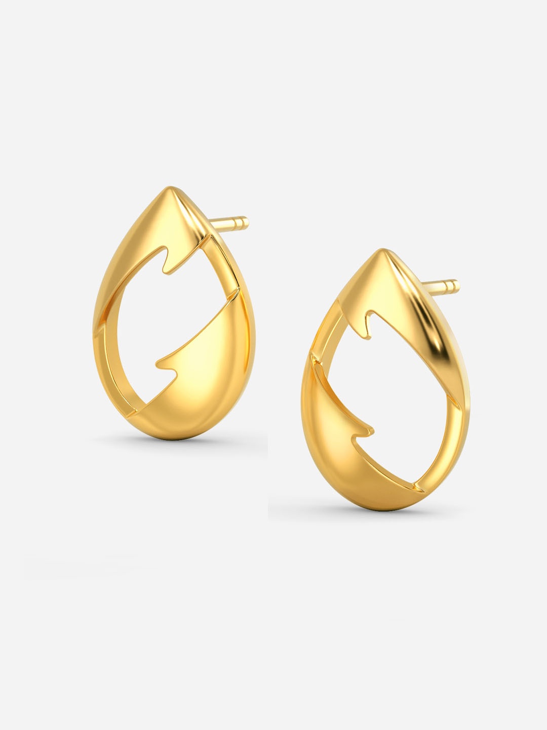 

MELORRA Confident Contours 18KT Gold Stud Earrings-2.63gm