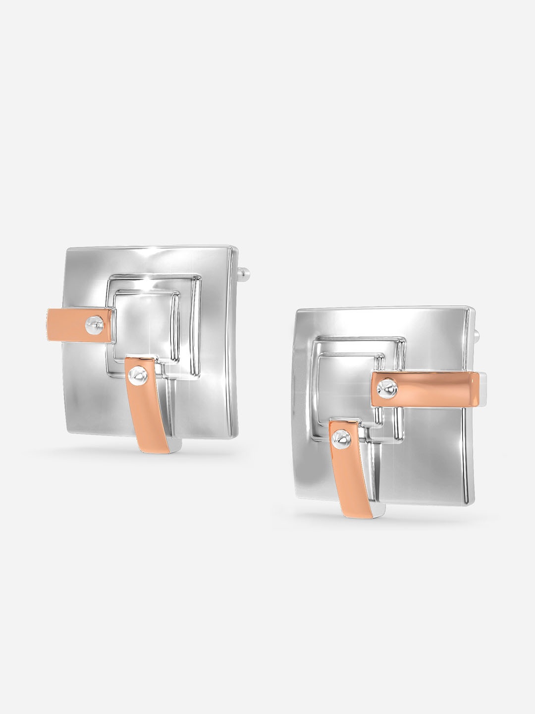 

MELORRA Bold N Beautiful Rose Gold-Plated 18KT White Gold Earrings - 4.68 gm, Silver