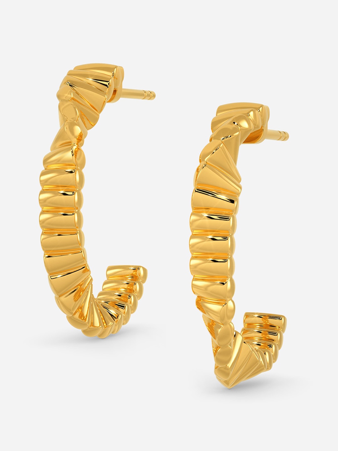 

MELORRA Tiered Tryst 18KT Gold Half Hoop Earrings- 5.92gm