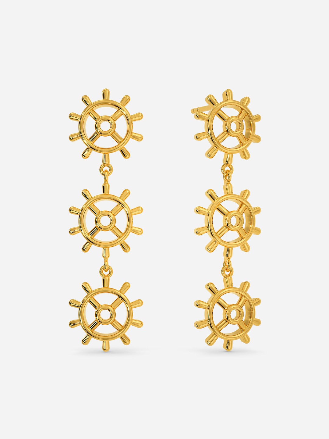 

MELORRA Steer The Helm 18KT Gold Earrings - 5.54 gm