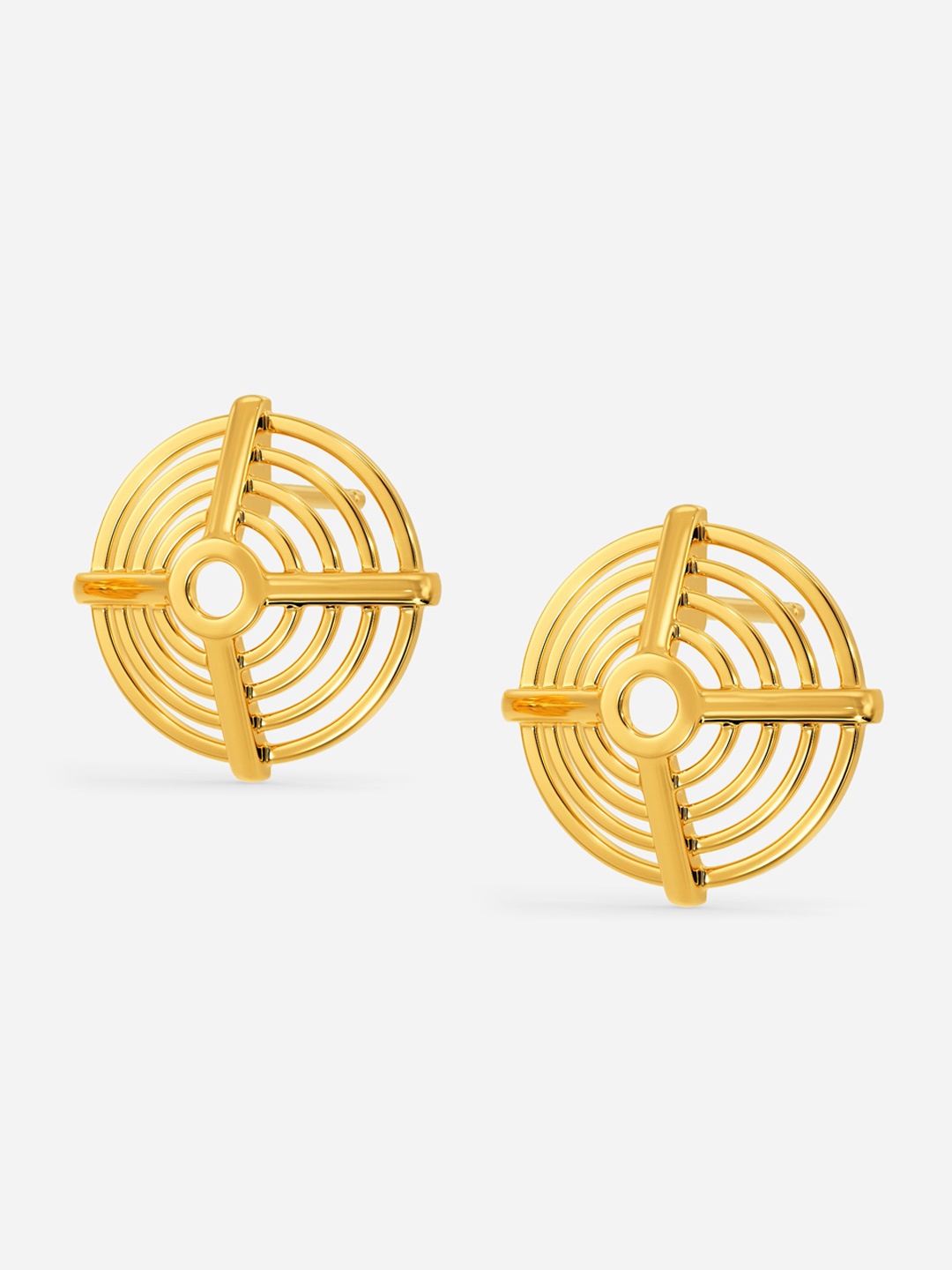 

MELORRA Crino Layers 18KT Gold Stud Earrings-2.58gm