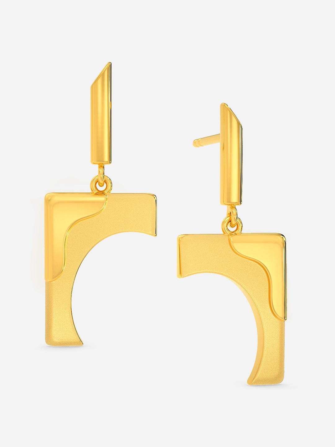 

MELORRA Caz Camo 18KT Gold Drop Earrings- 3.42gm