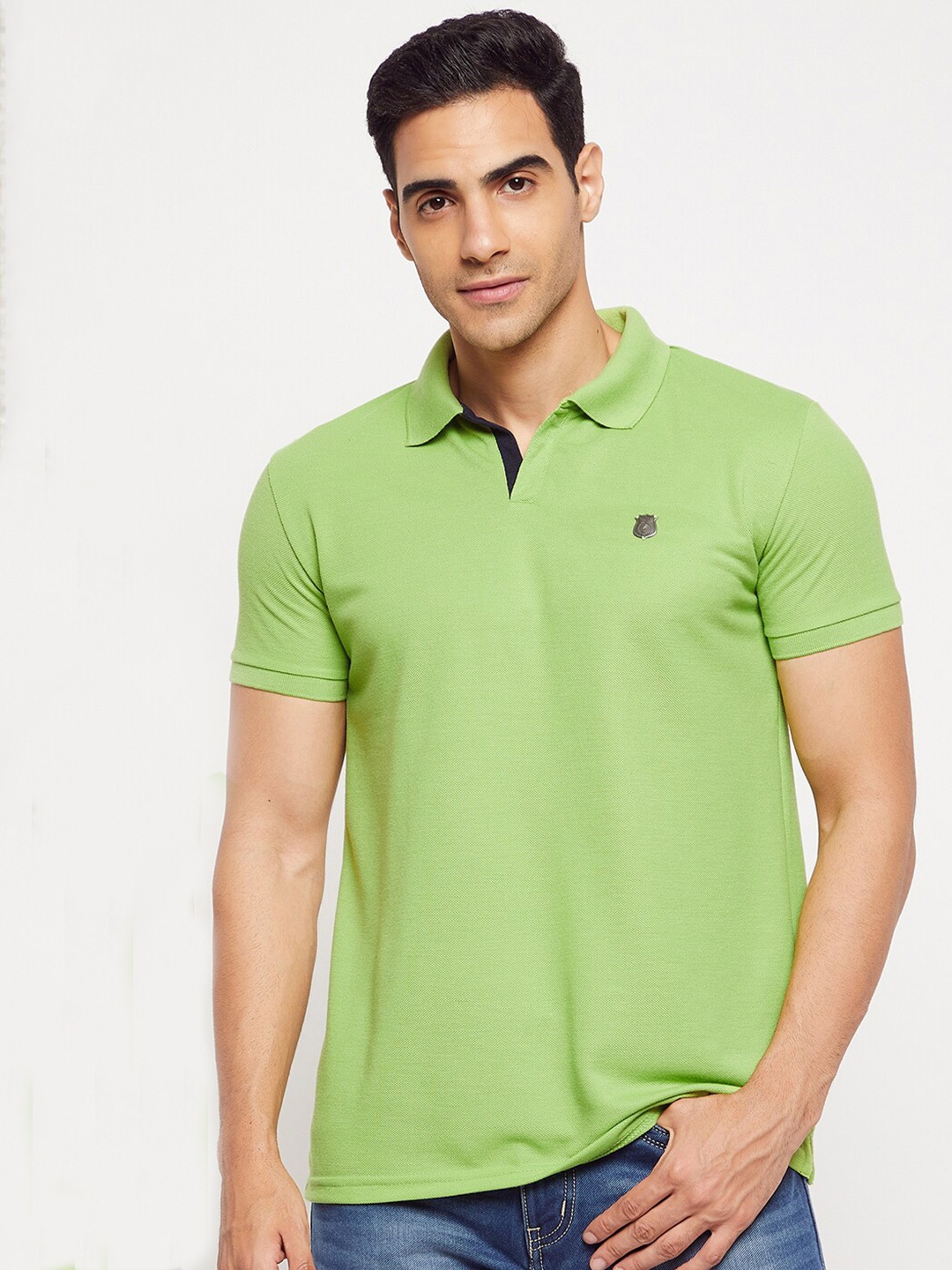 

HARBOR N BAY Polo Collar Pure Cotton T-shirt, Green