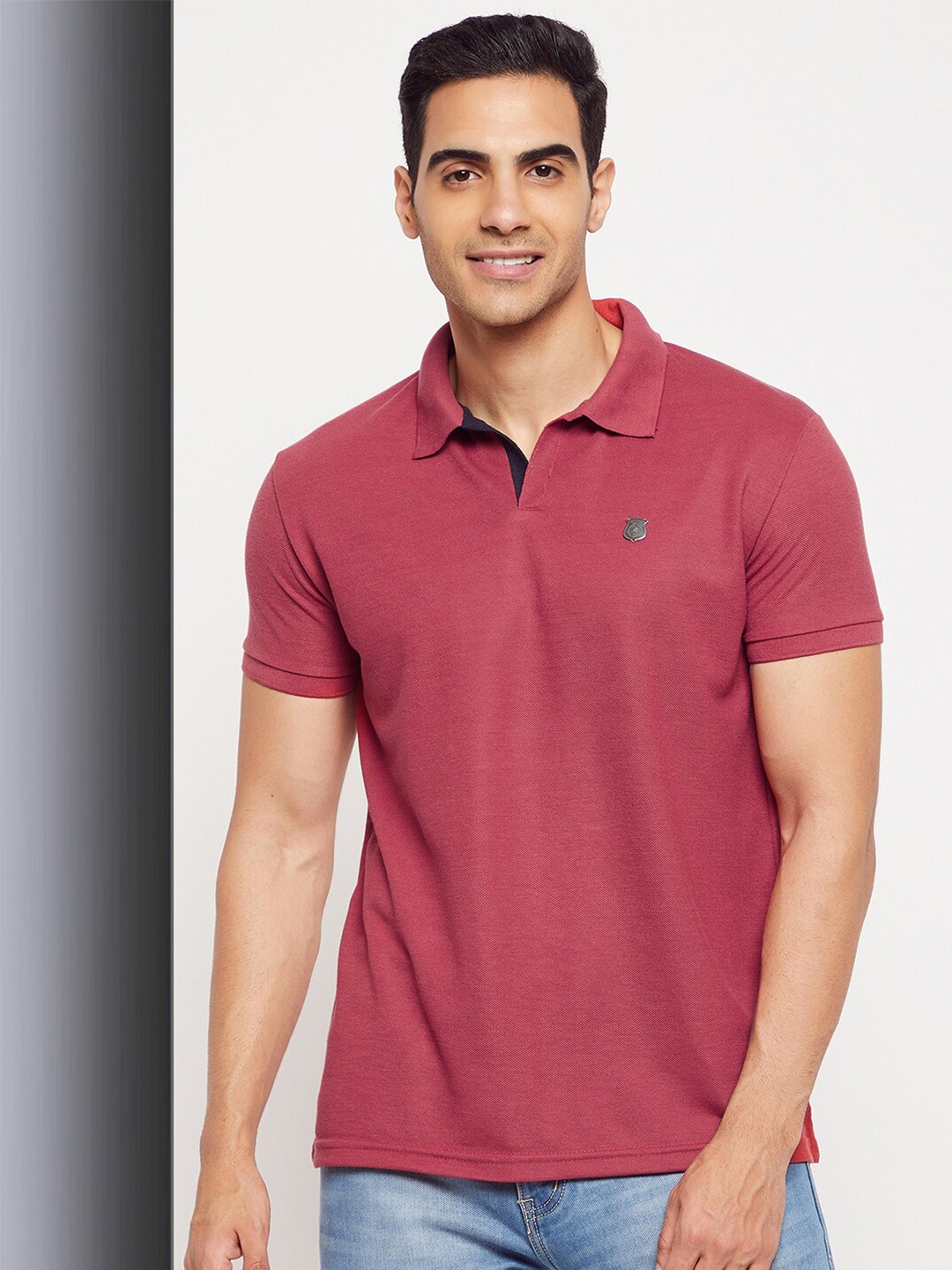

HARBOR N BAY Polo Collar Pure Cotton T-shirt, Coral
