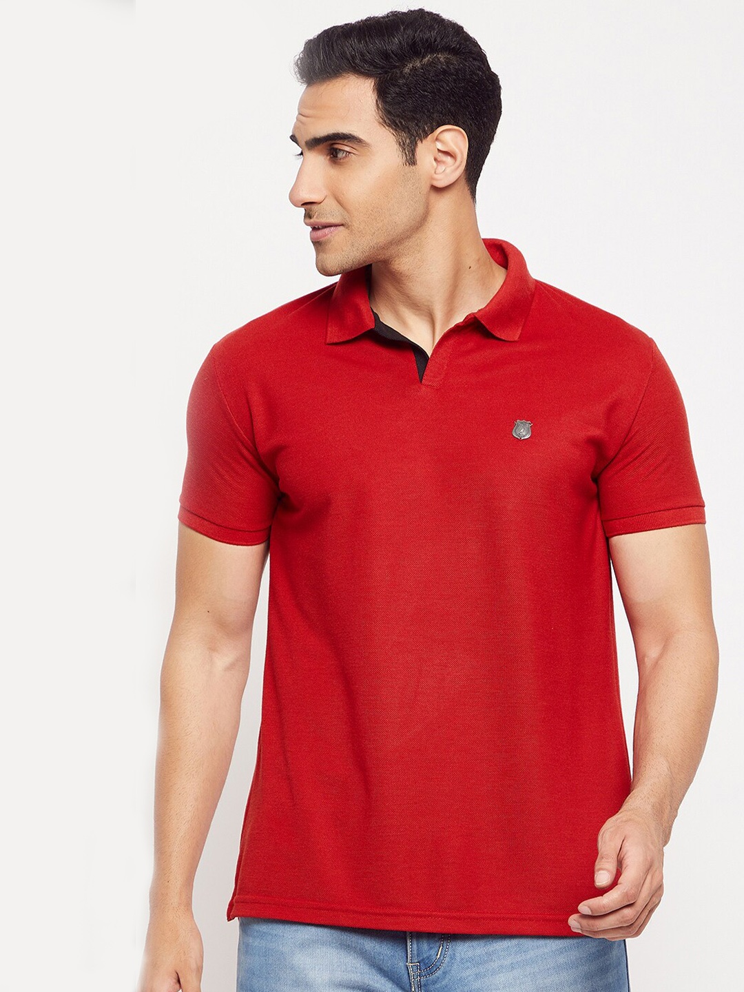 

HARBOR N BAY Polo Collar Pure Cotton T-shirt, Red