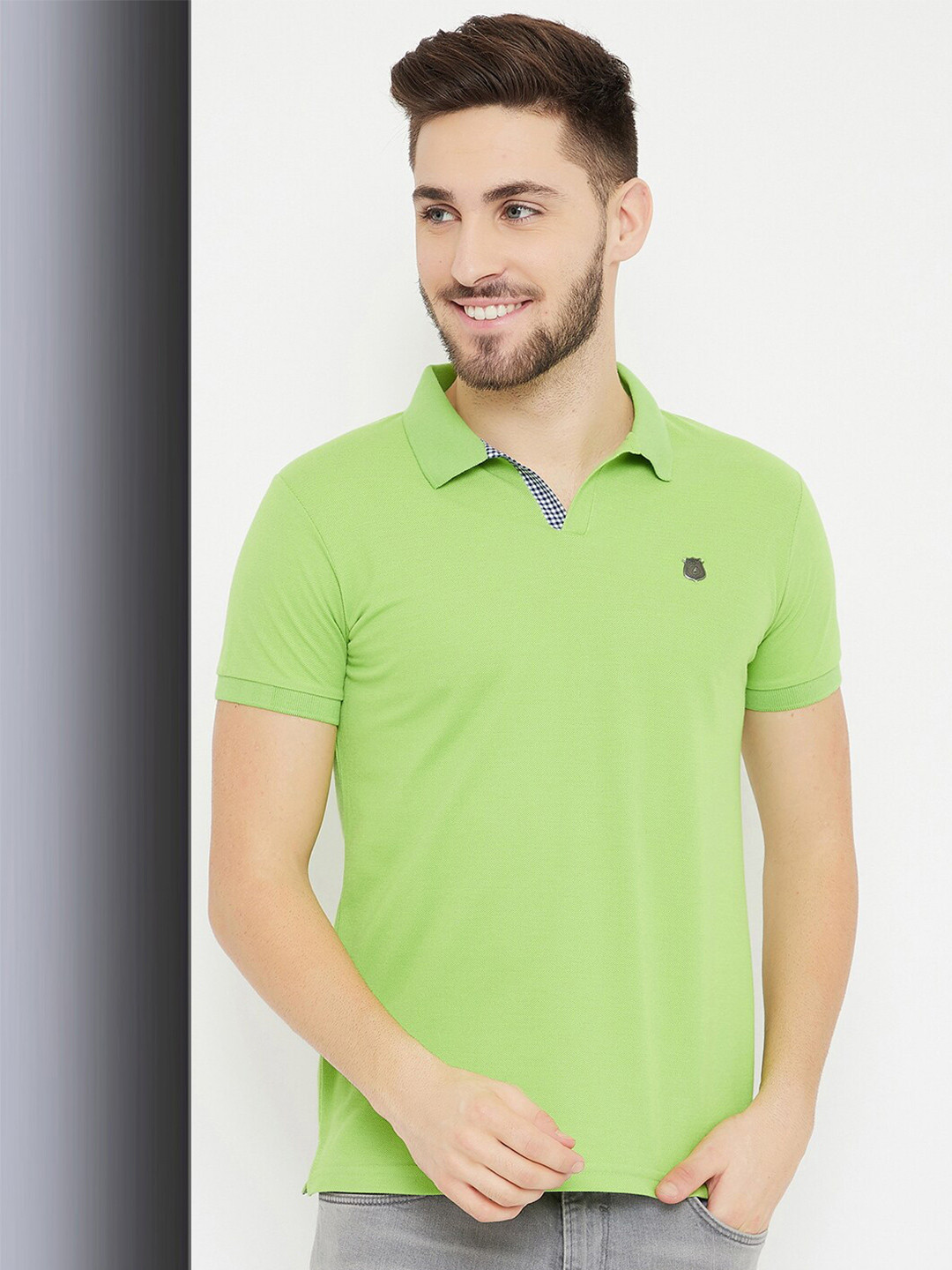 

HARBOR N BAY Polo Collar Pure Cotton T-shirt, Green