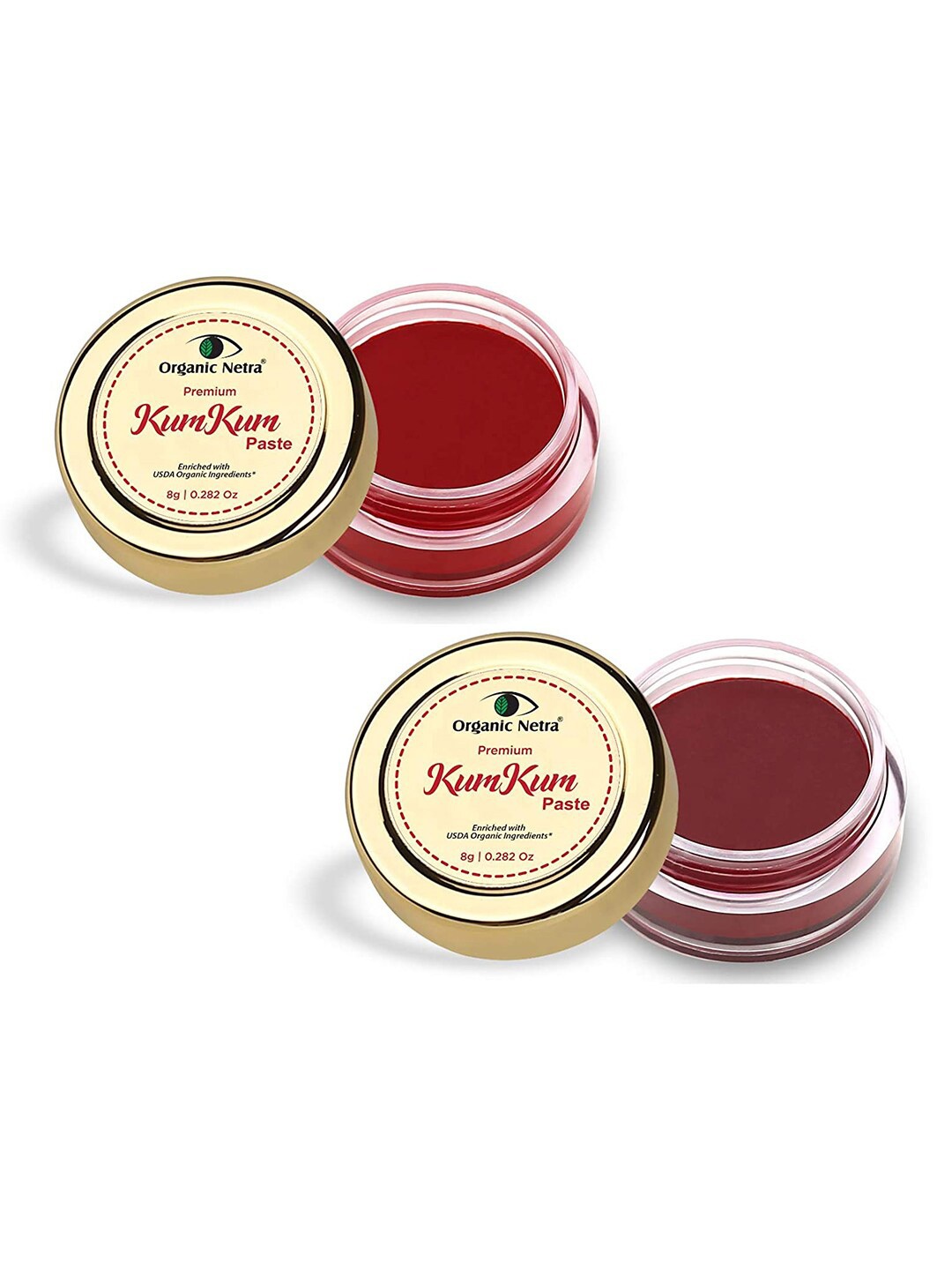 

Organic Netra Set Of 2 Smudge Proof Sindoor 8gm Each -Deep Red & Maroon, Multi