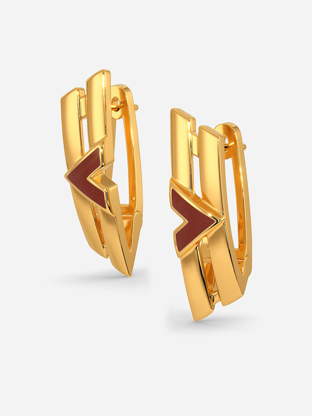 

MELORRA The Leather Land 18KT Gold Earrings - 5.7 gm