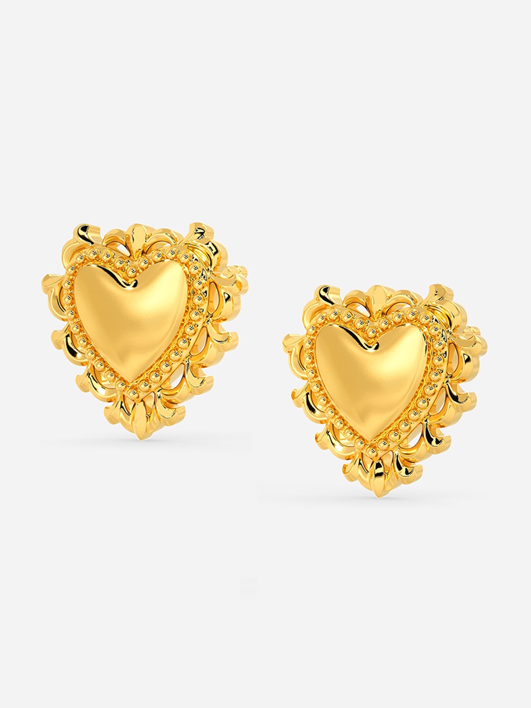 

MELORRA Wish upon a Heart 18KT Gold Stud Earrings- 2.73gm