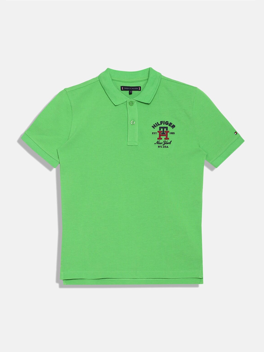 

Tommy Hilfiger Boys Polo Collar Cotton T-shirt, Green