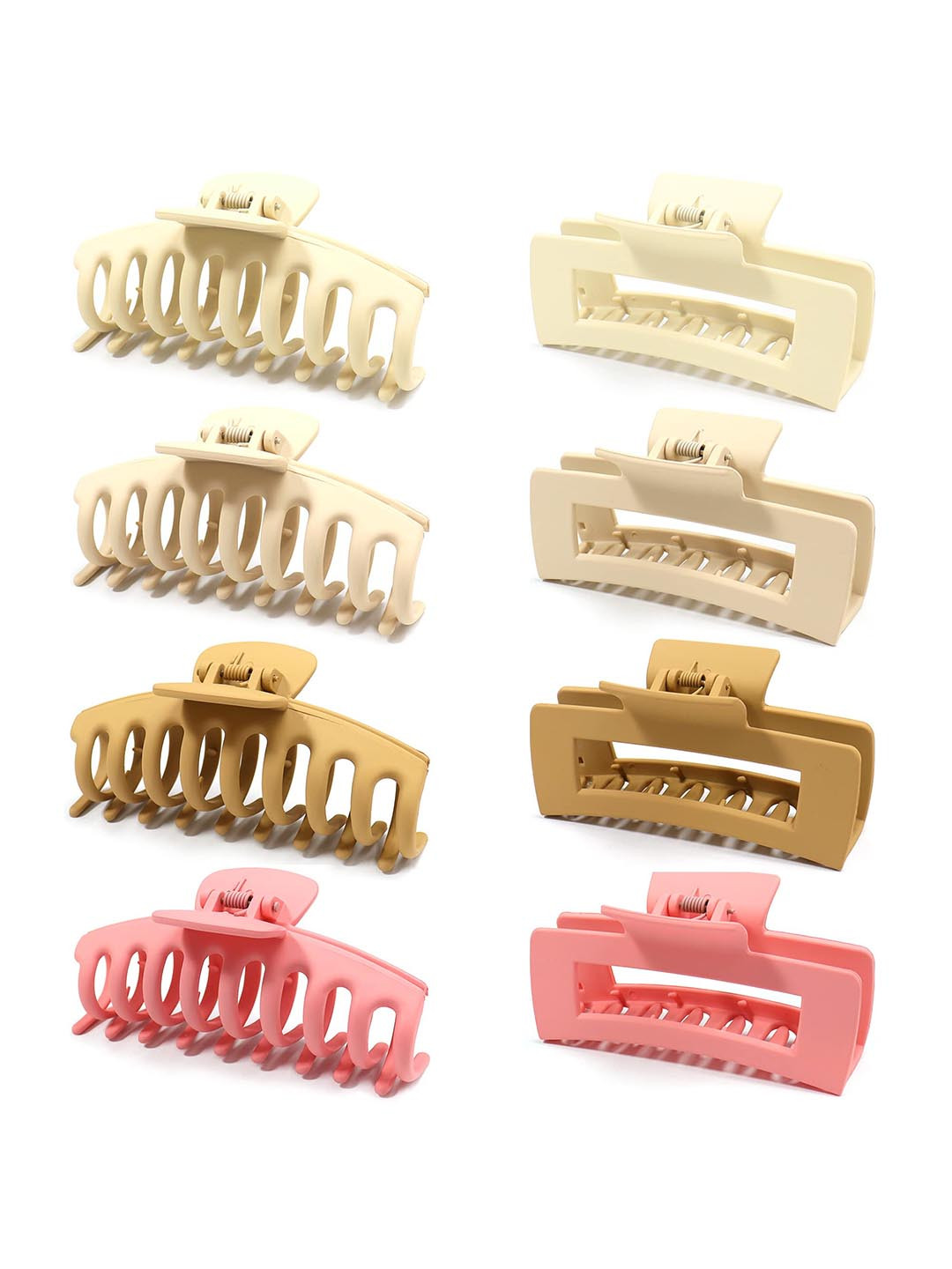 

Krelin Women Set Of 8 Claw Clips, White