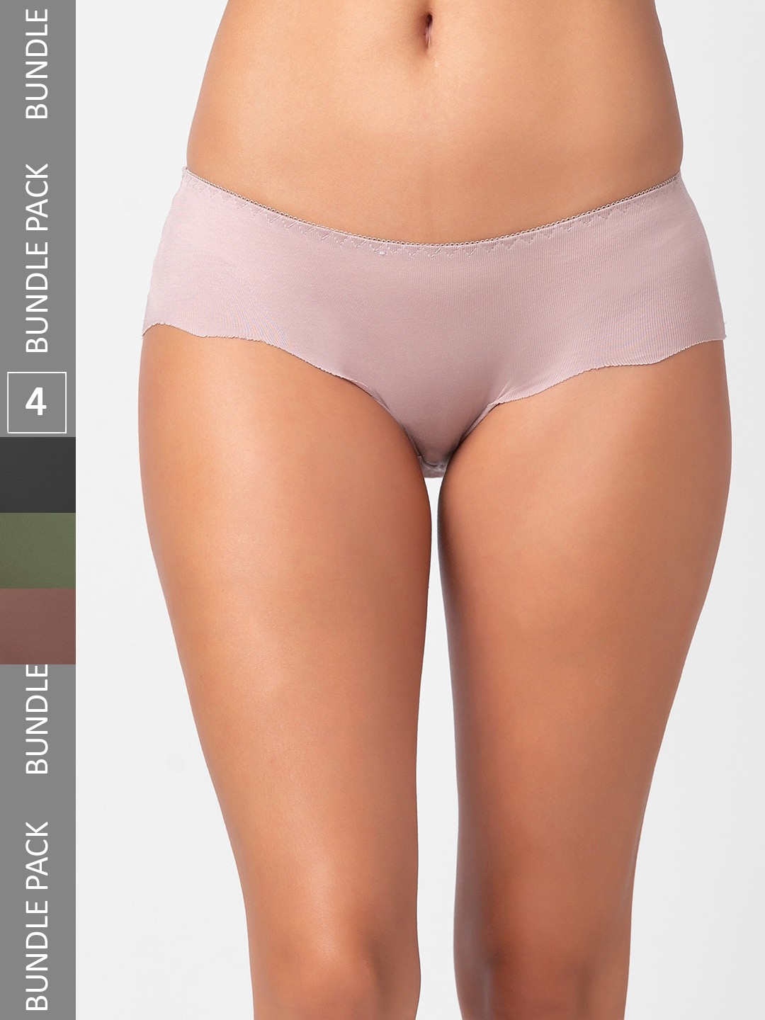 

NOIRA Pack Of 4 Assorted Cotton Hipster Briefs
