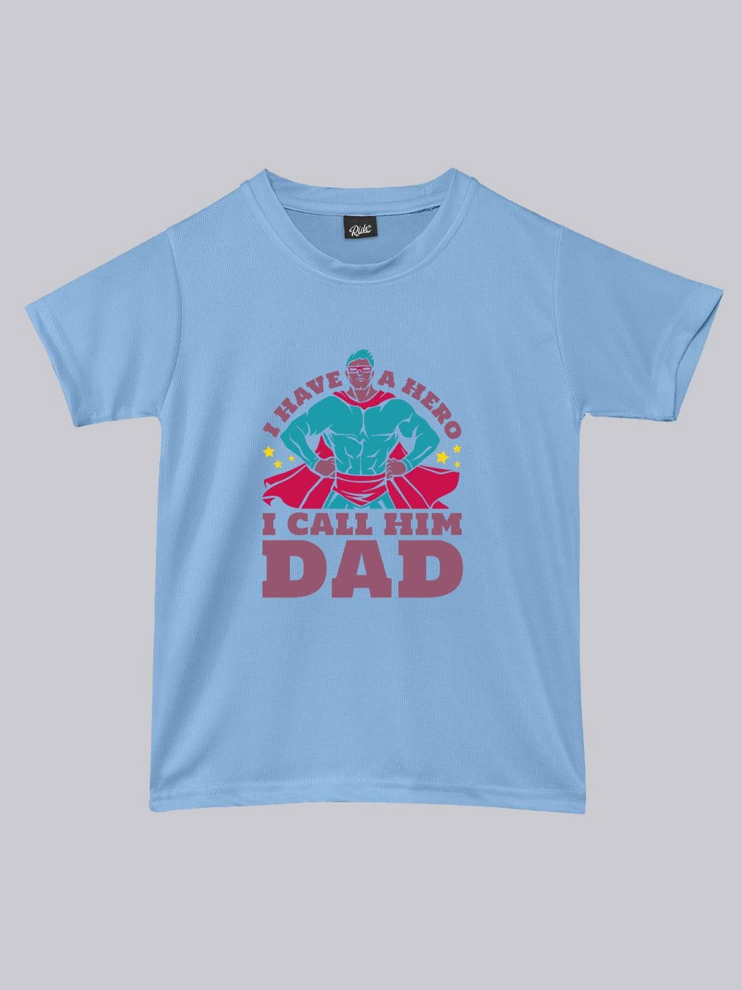 

RISH Kids Typography Printed Dry Fit T-shirt, Blue