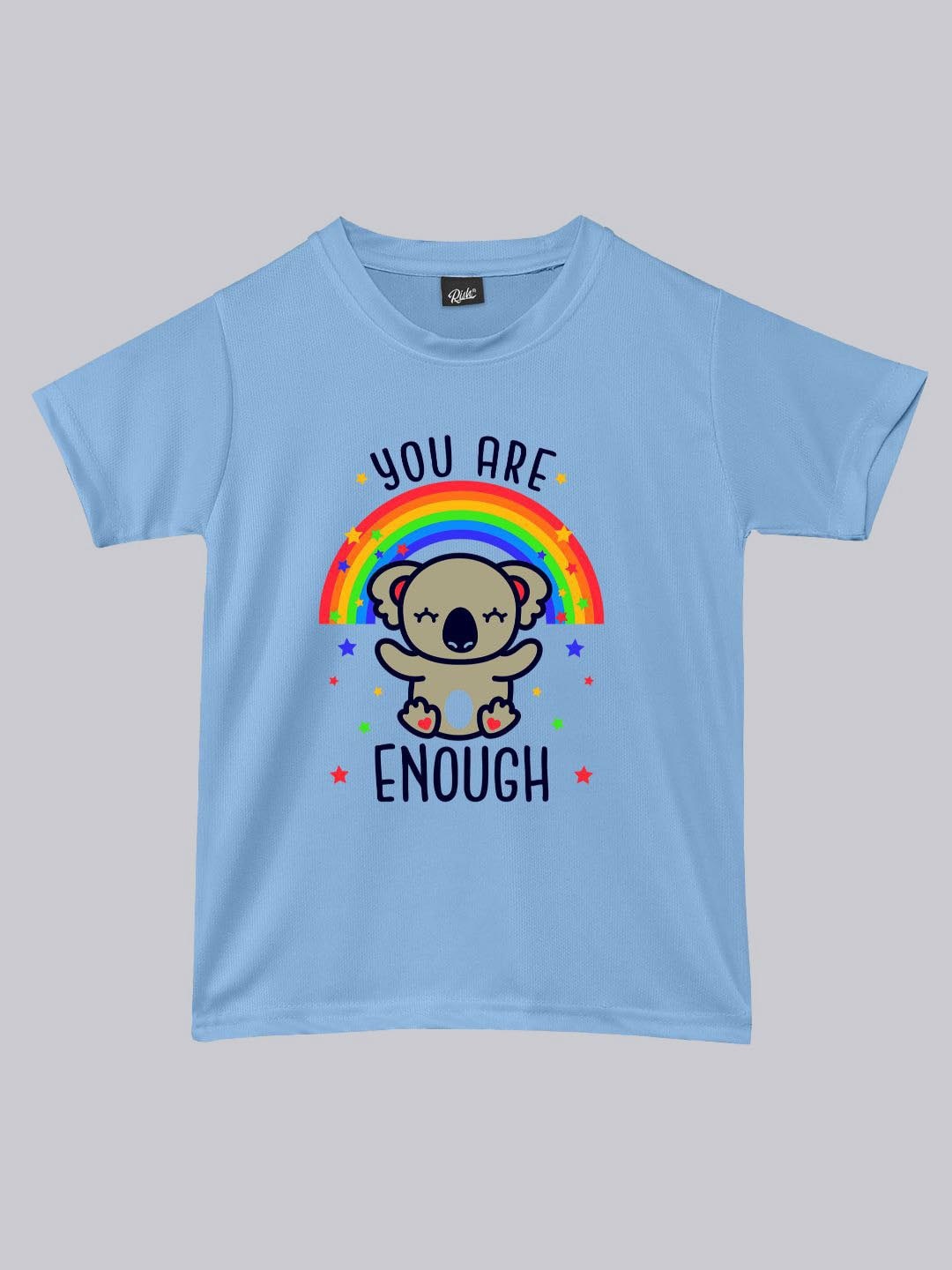 

RISH Kids Printed Loose Dry Fit Round Neck Short Sleeves T-shirt, Turquoise blue