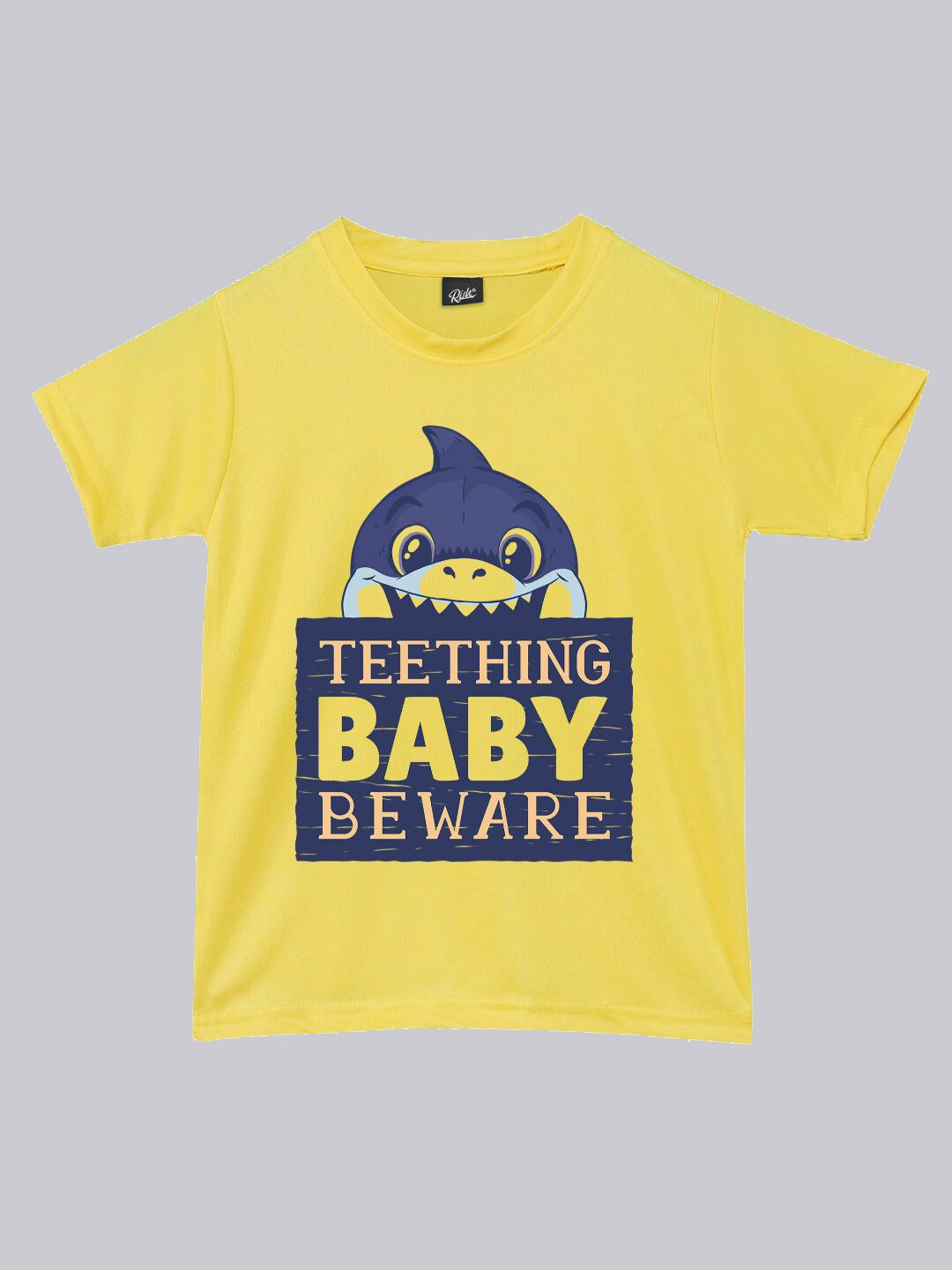 

RISH Boys Dry Fit Typography Printed Round Neck Loose T-shirt, Yellow