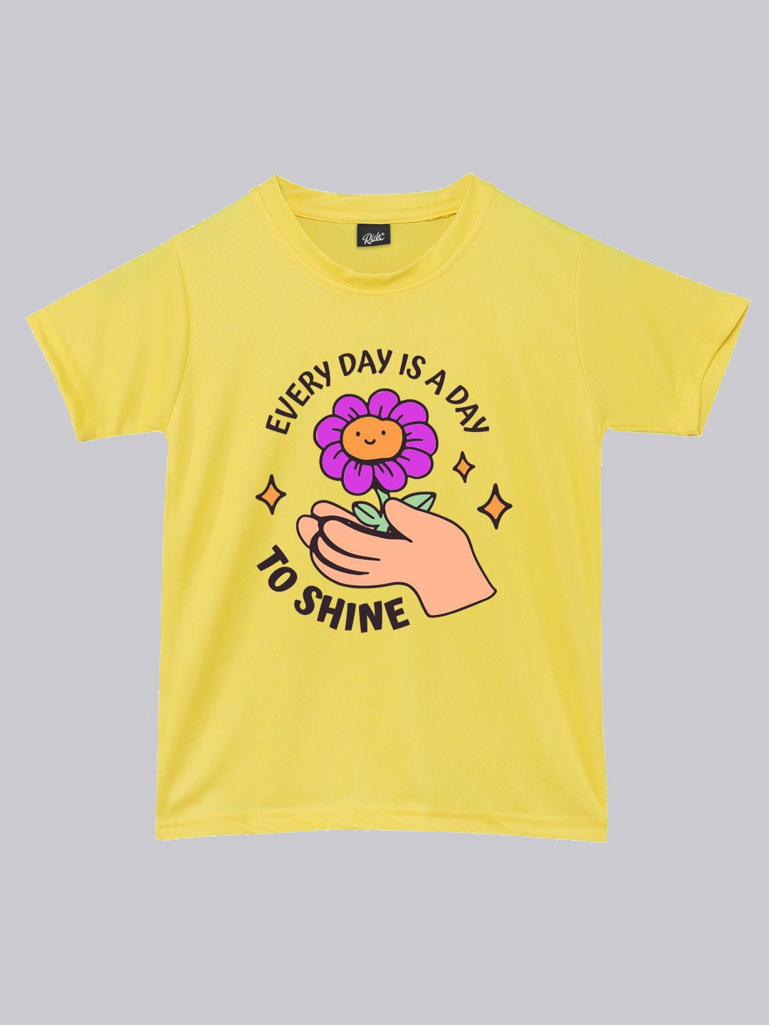 

RISH Boys Dry Fit Graphic Printed Round Neck Loose T-shirt, Yellow