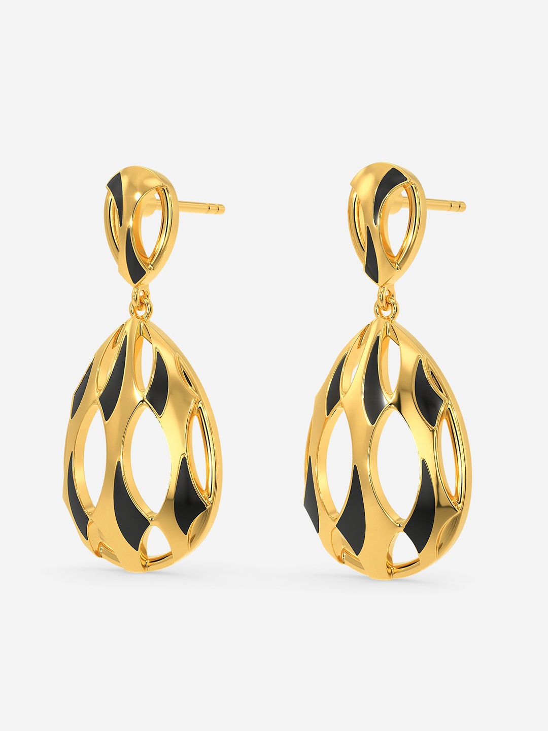 

MELORRA Like A Warrioress 18KT Gold Drop Earrings- 5.86 gm