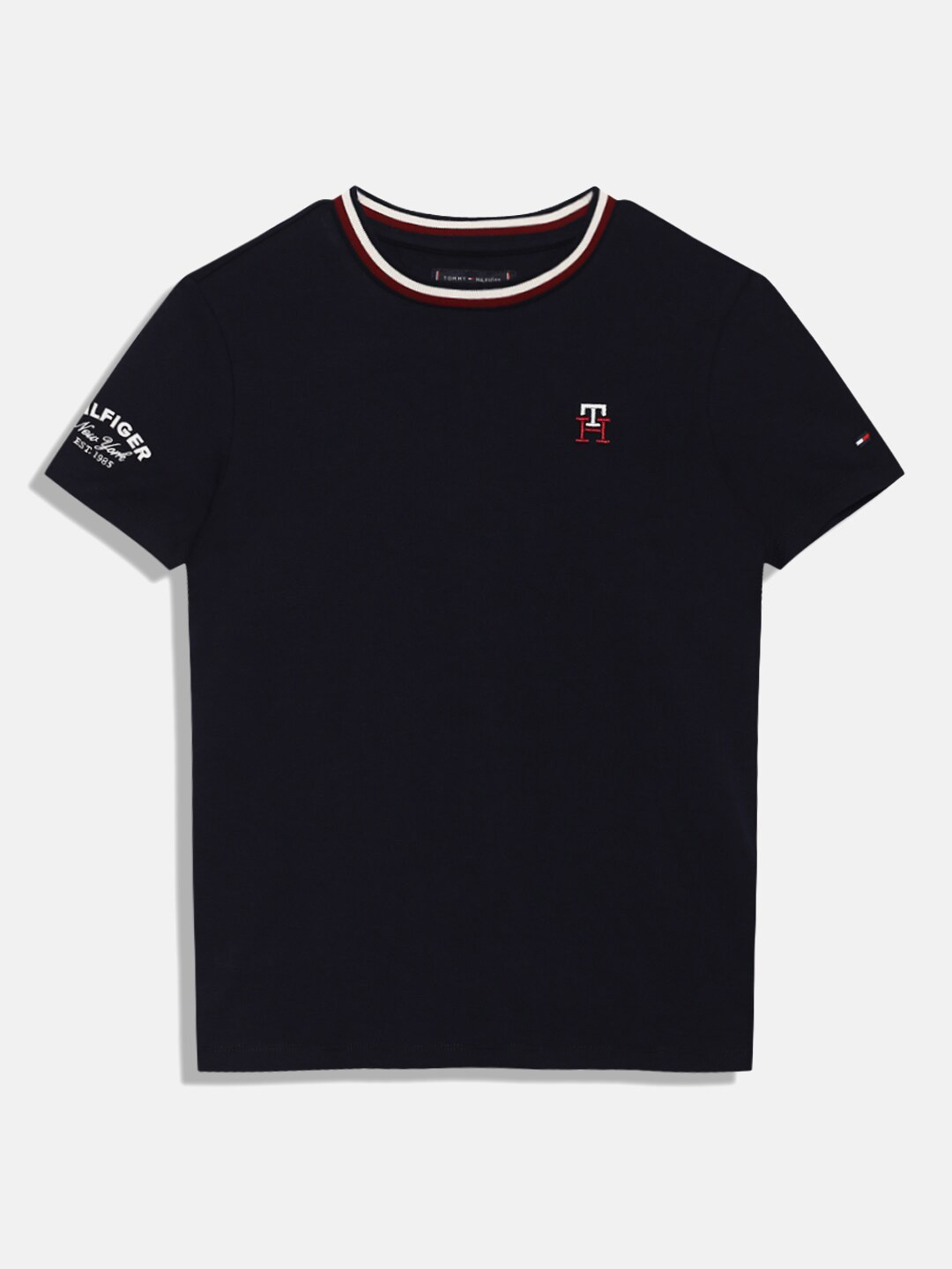 

Tommy Hilfiger Boys Graphic Printed Cotton T-shirt, Navy blue