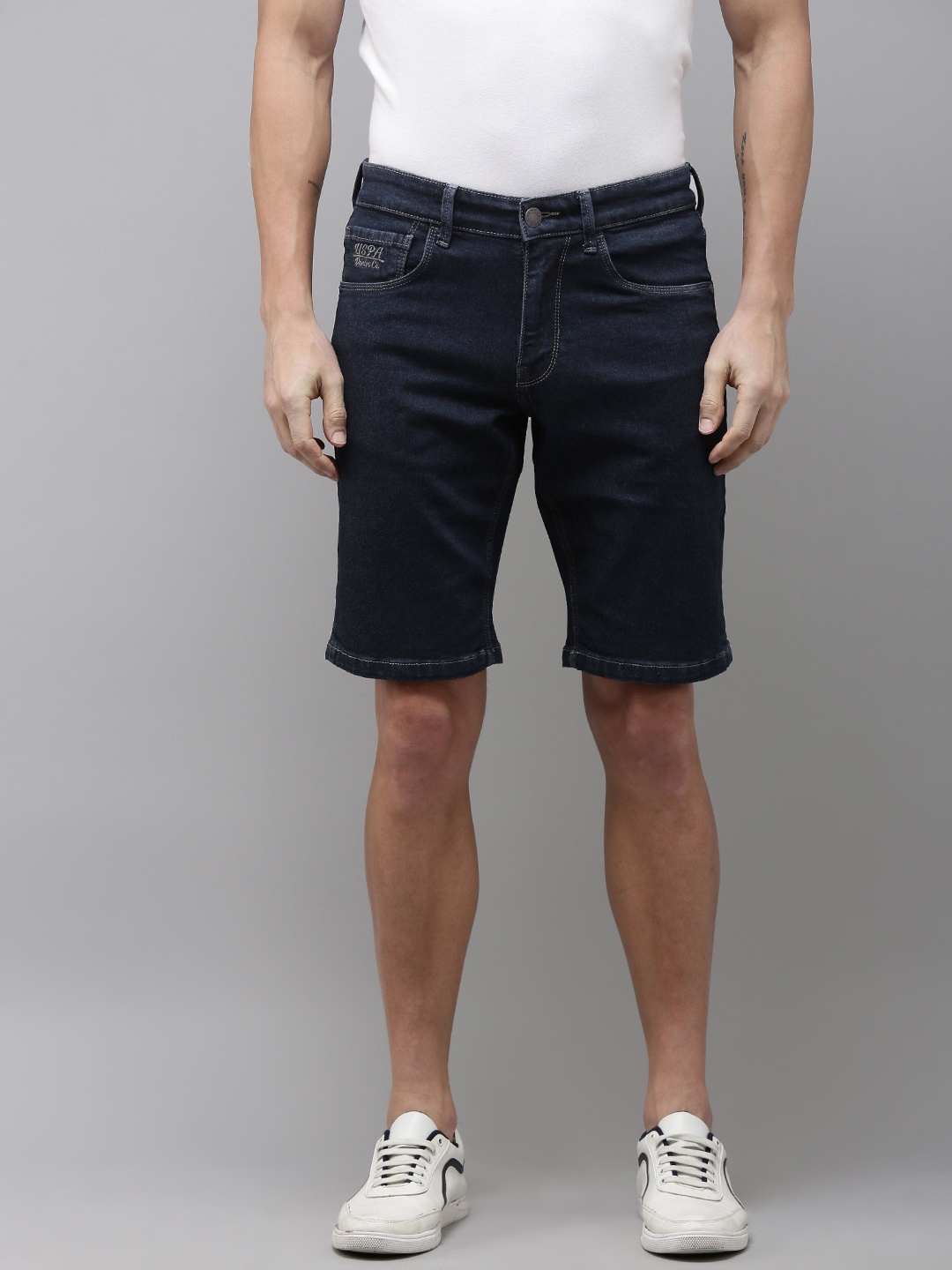 

U.S. Polo Assn. Denim Co. Men Comfort Slim Fit Denim Shorts, Blue