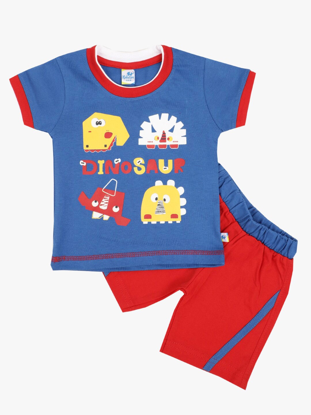 

V-Mart Infants Printed Pure Cotton T-shirt with Shorts, Blue