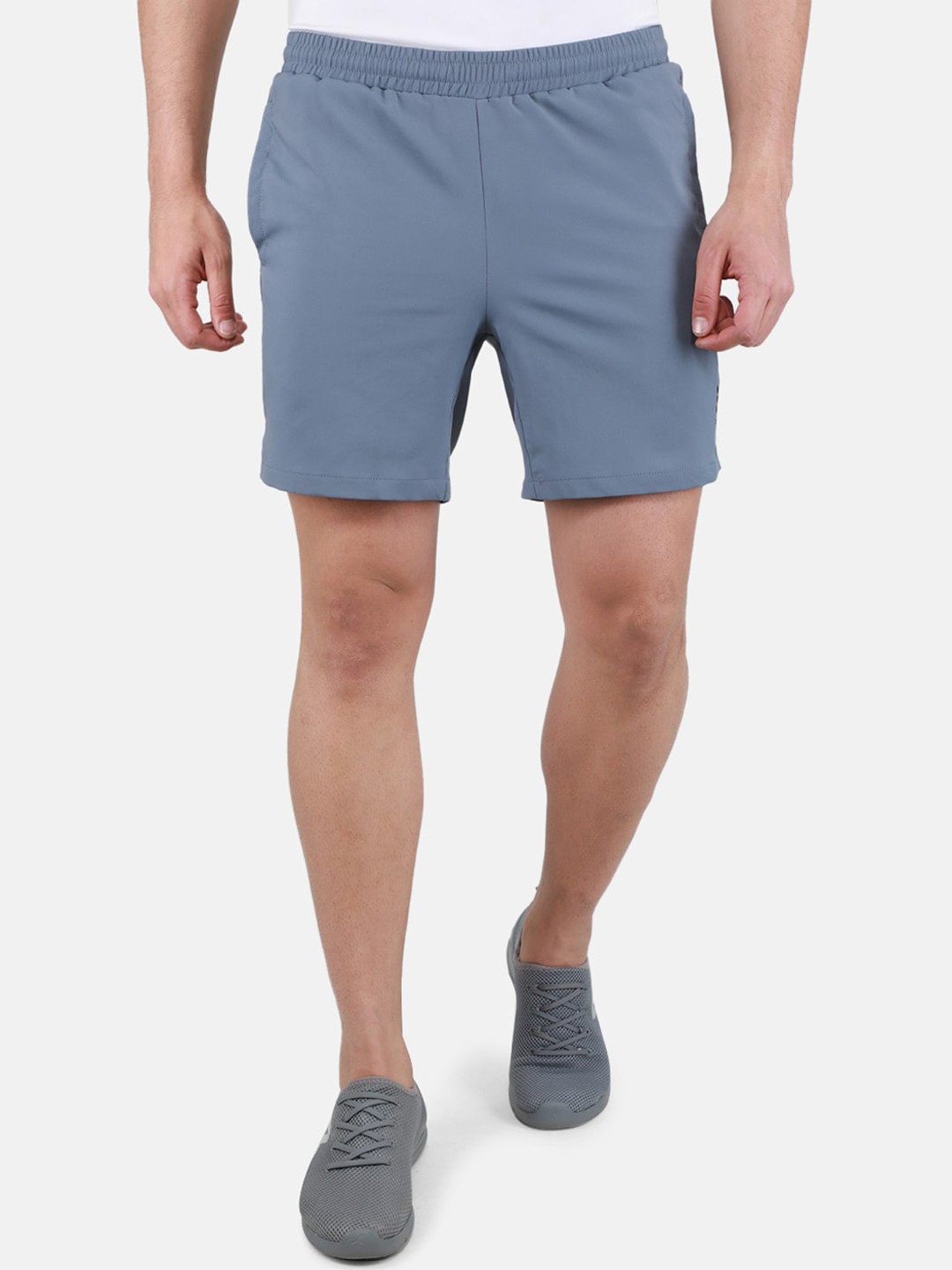 

rock.it Men Mid-Rise Sports Shorts, Grey