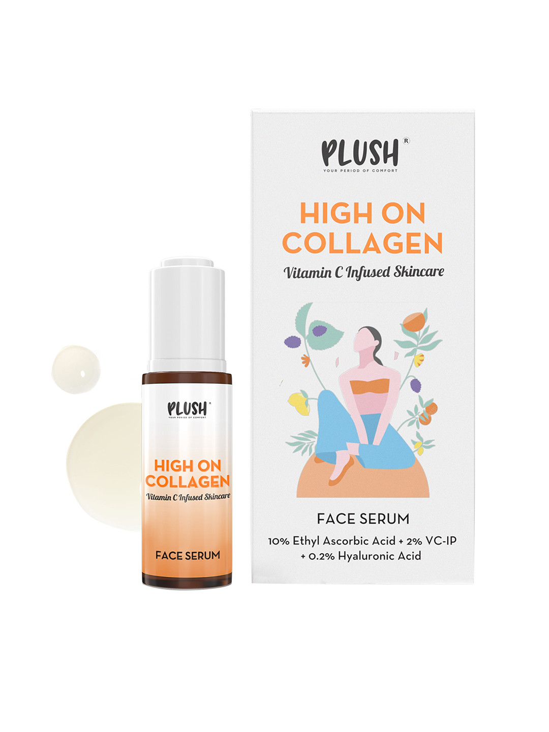 

Plush High On Collagen Vitamin C Face Serum - 25ml, White