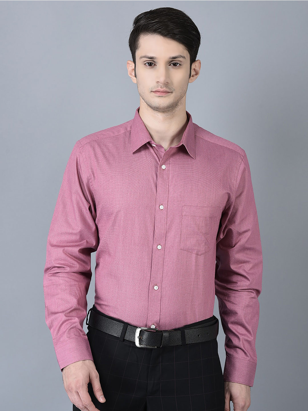 

CANOE Smart Spread Collar Formal Shirt, Pink