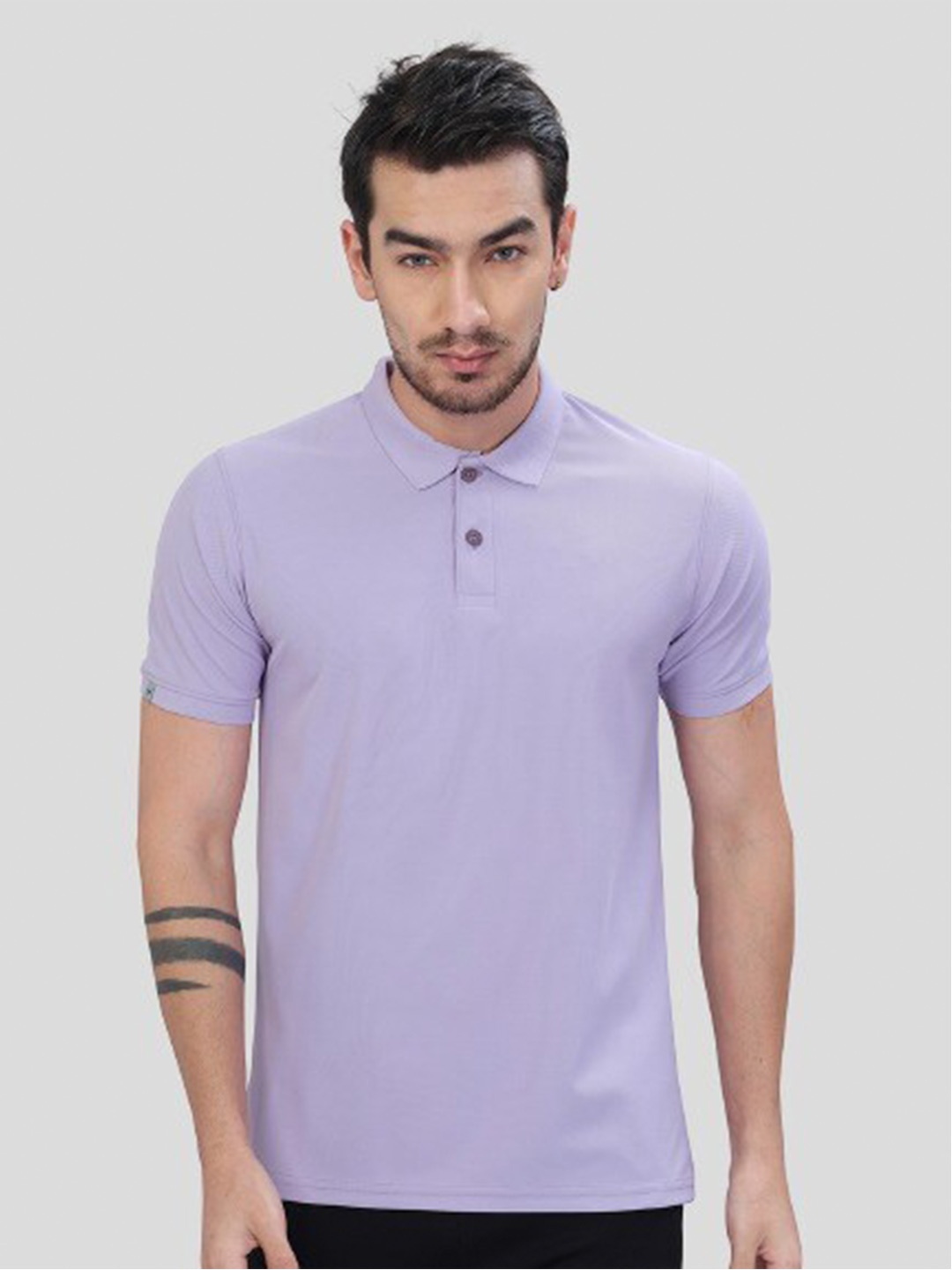 

Technosport Polo Collar Antimicrobial Slim Fit Sports T-Shirt, Violet