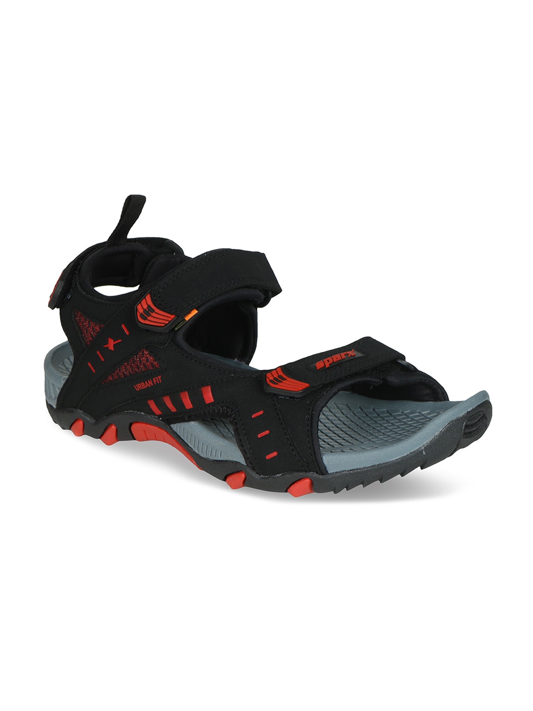 

Sparx Men Floater Velcro Sports Sandals, Black