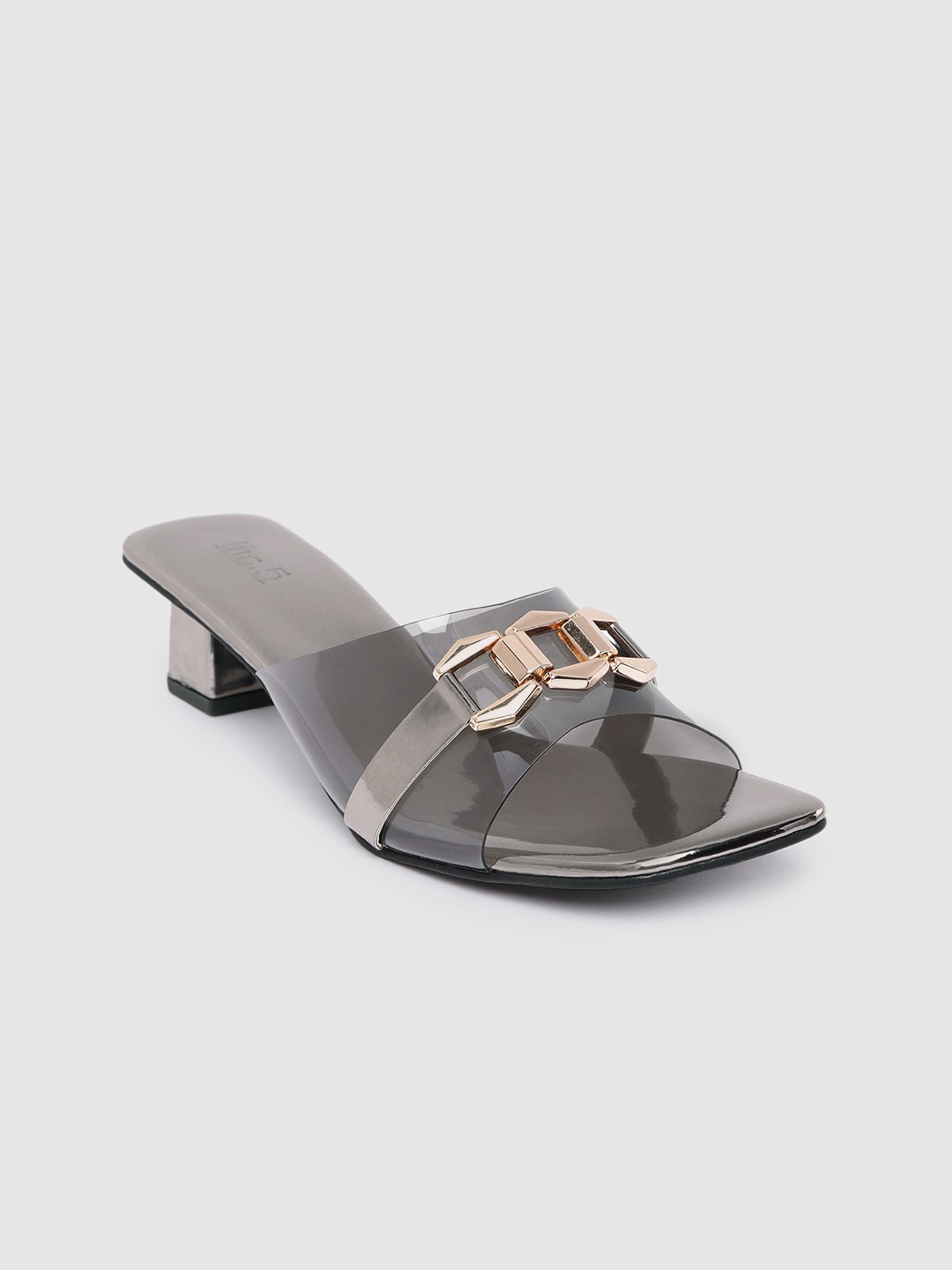 

Inc 5 Women Embellished Open Toe Heels, Transparent