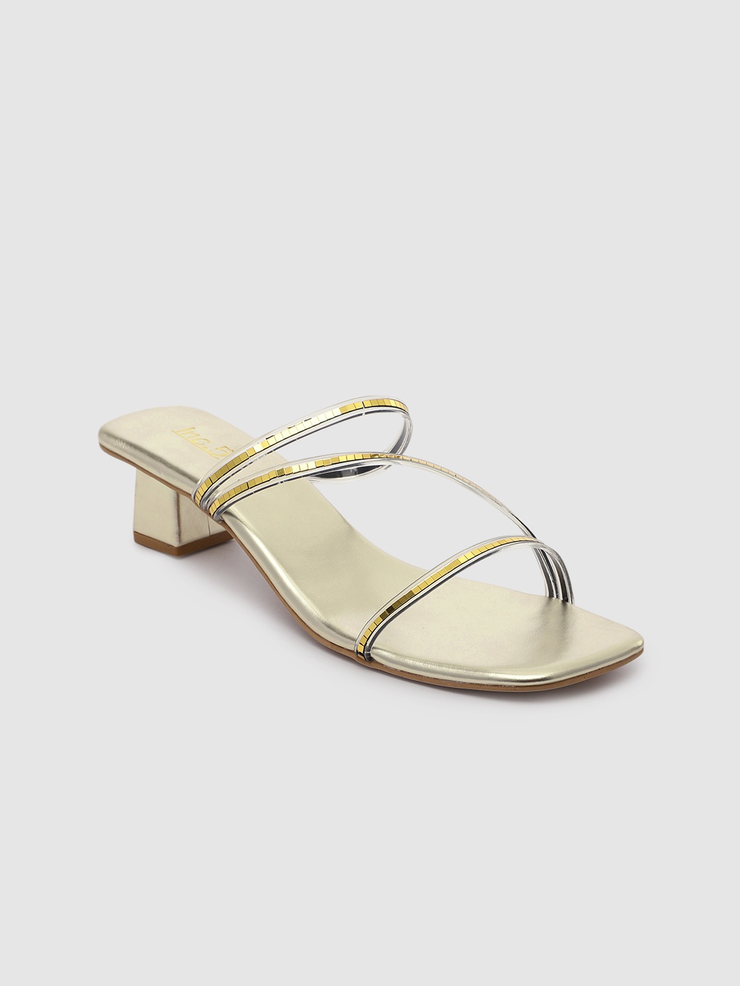

Inc 5 Embellished Kitten Sandals, Gold
