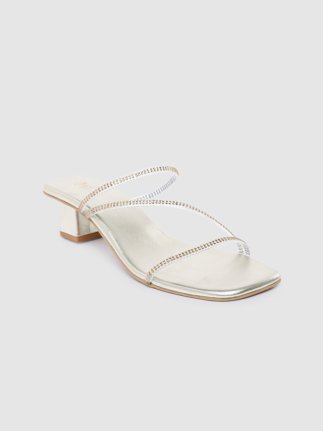 

Inc 5 Embellished Party Block Heels, Gold