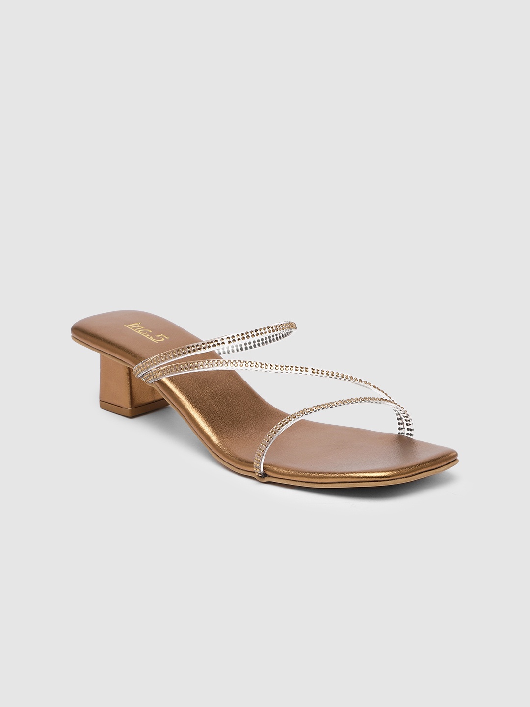 

Inc 5 Embellished Party Kitten Sandals, Copper