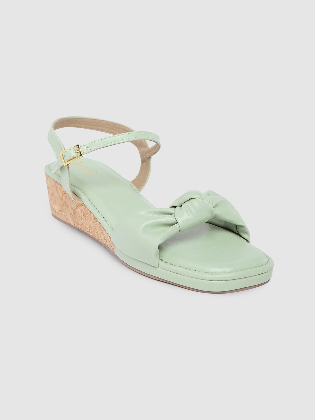 

Inc 5 Women Open Toe Wedges with Bows, Green