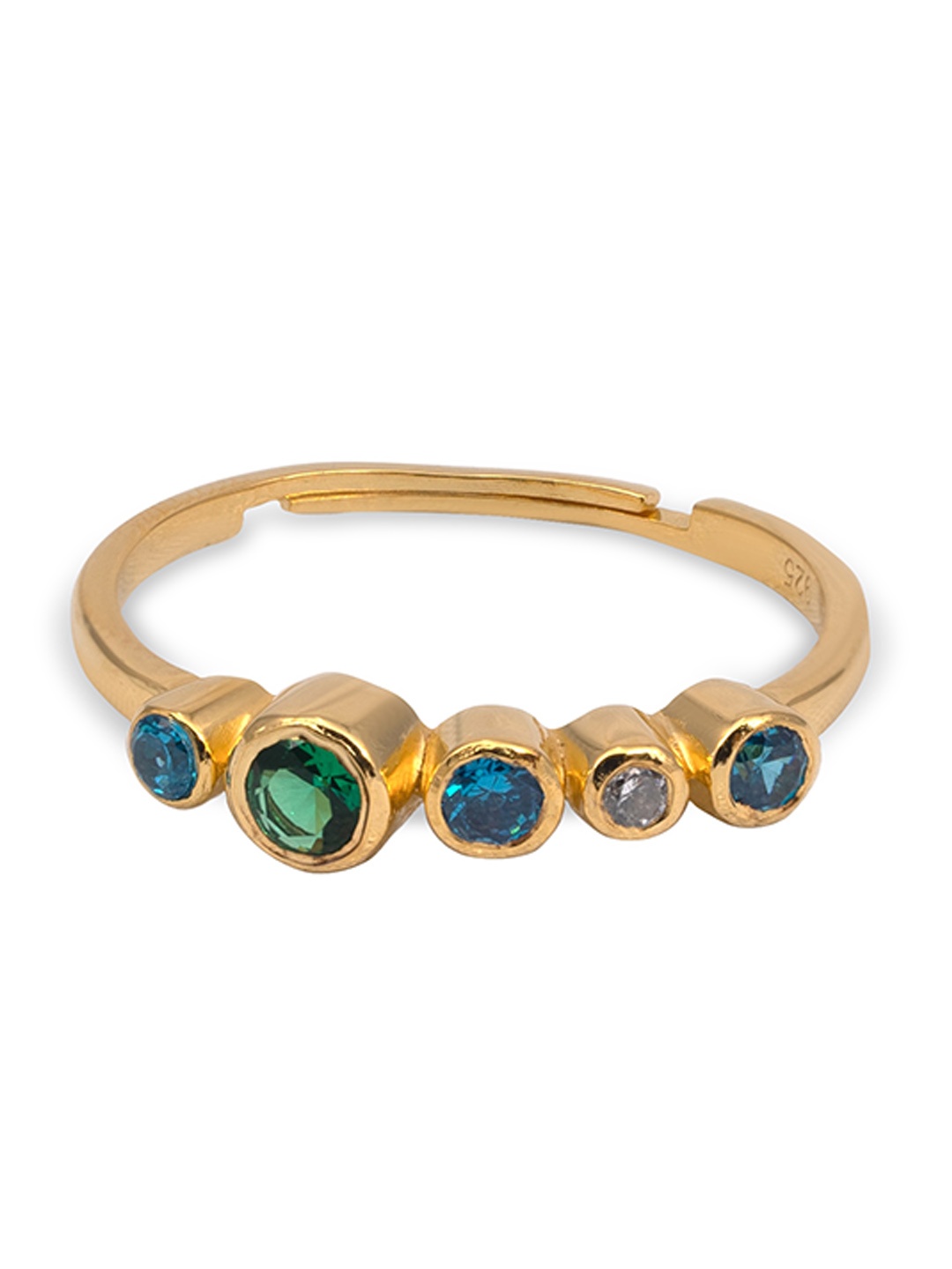 

AKSA's Women Color Grade Gold-Plated Vermeil Adjustable Rings