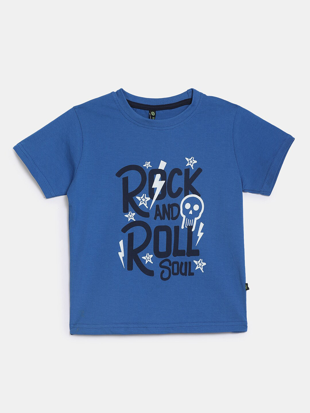 

V-Mart Boys Printed Pure Cotton T-shirt With Shorts, Blue