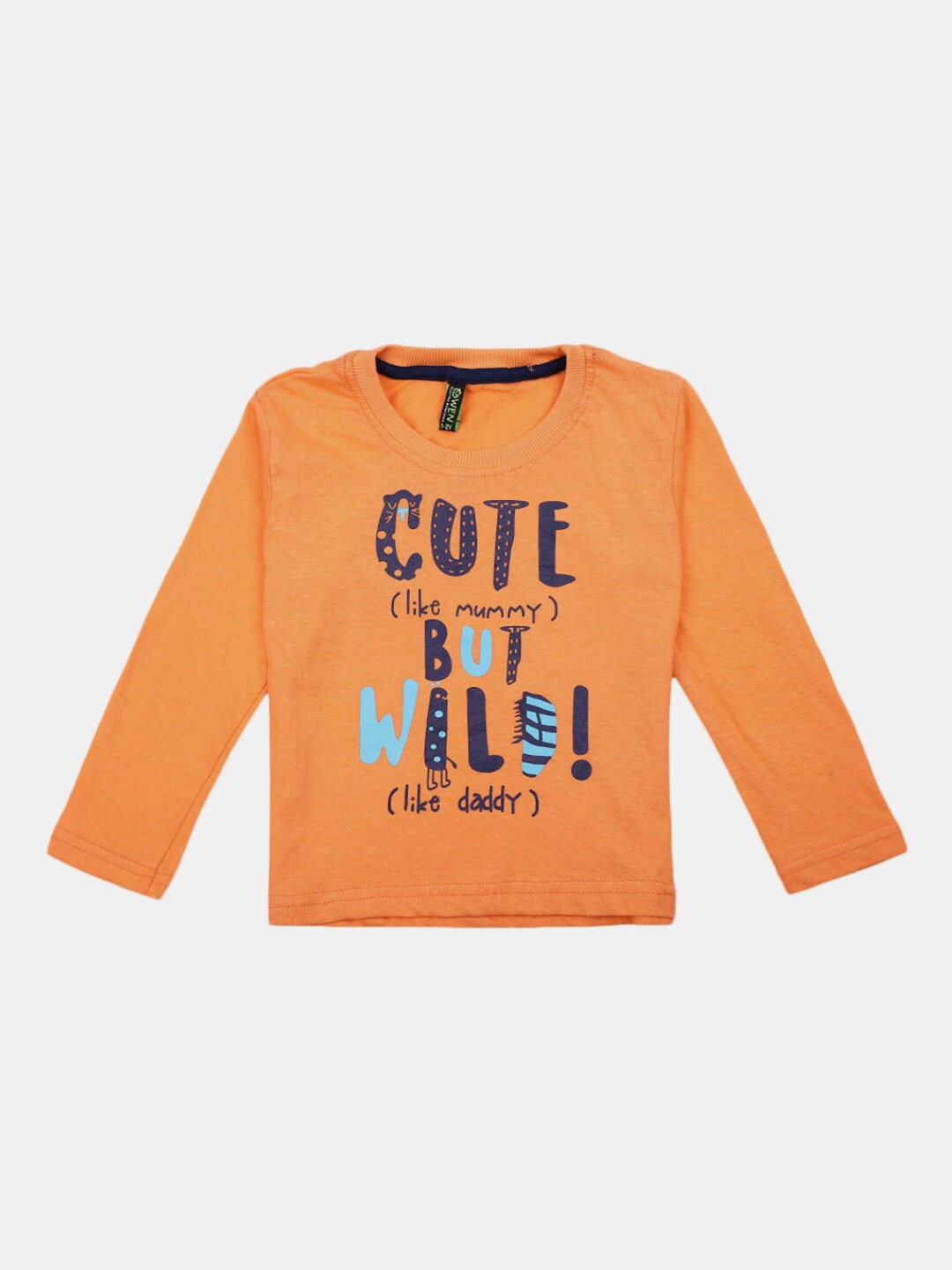 

V-Mart Boys Printed Pure Cotton Long Sleeves T-shirt with Pyjamas Clothing Set, Orange