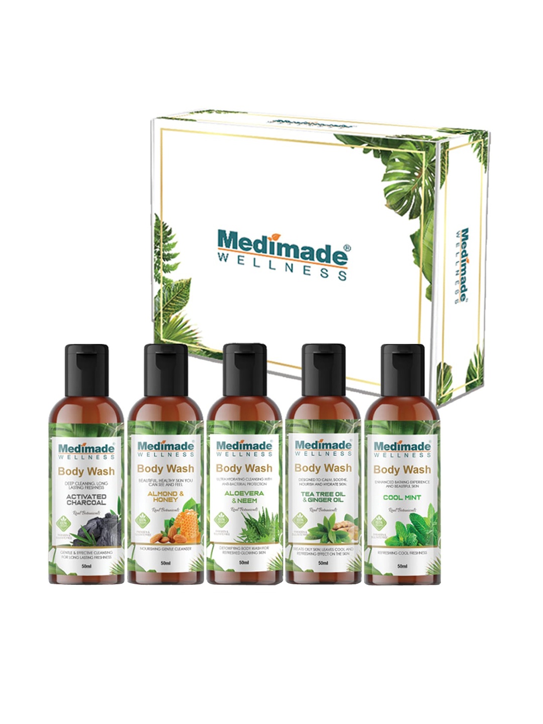 

Medimade 5-Pcs Body Wash Kit 50 ml Each, Orange