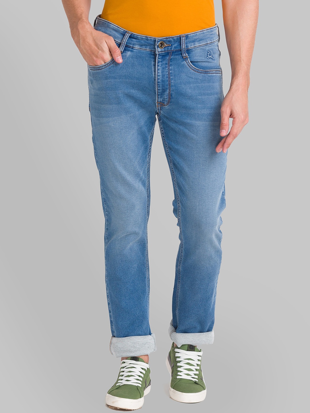 

Parx Men Regular Fit Light Fade Jeans, Blue