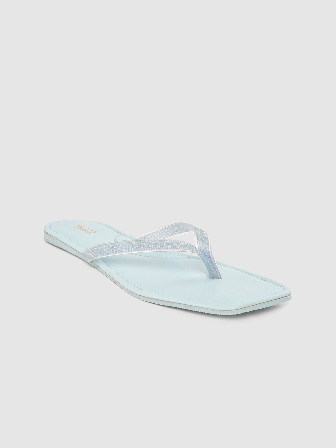 

Inc 5 Women Shimmer Detail Open Toe Flats, Blue