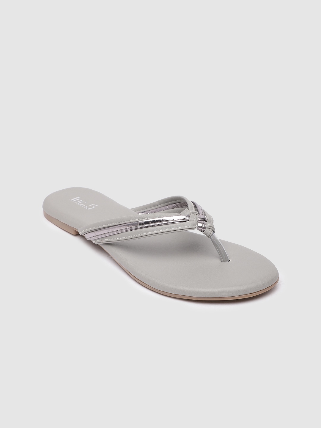 

Inc 5 Women Colourblocked Open Toe Flats, Grey
