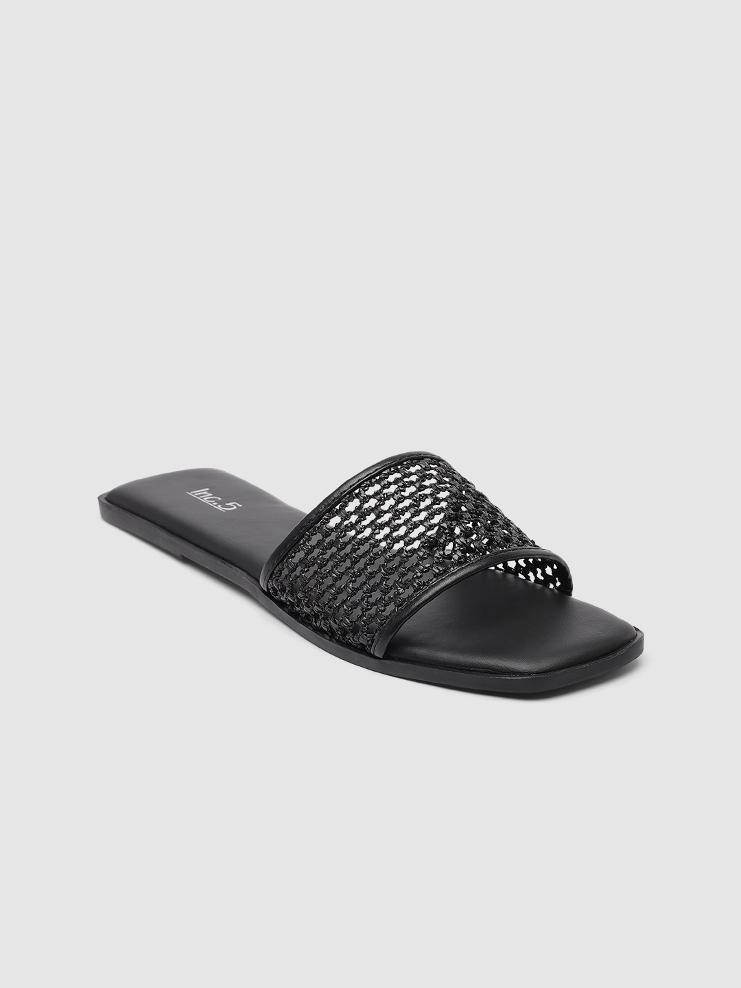 

Inc 5 Women Open Toe Mesh Flats, Black