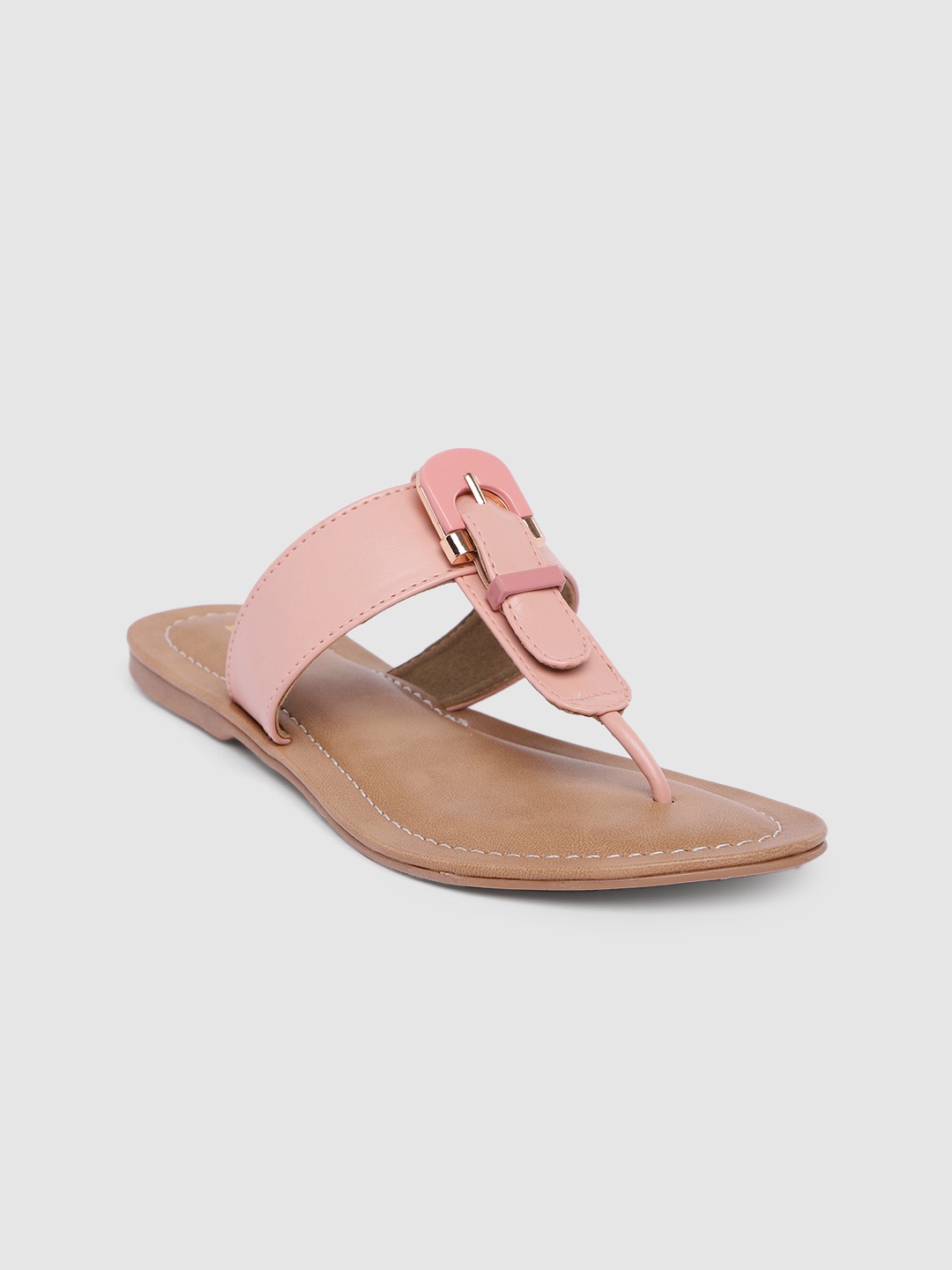 

Inc 5 Women Solid T-Strap Flats, Pink