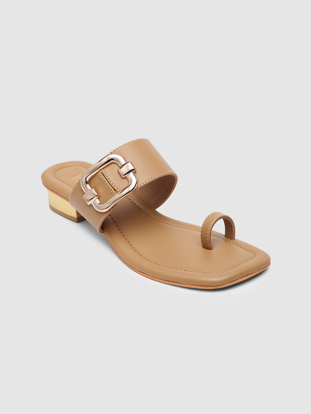 

Inc 5 Women Buckle Embellished Block Sandals, Beige