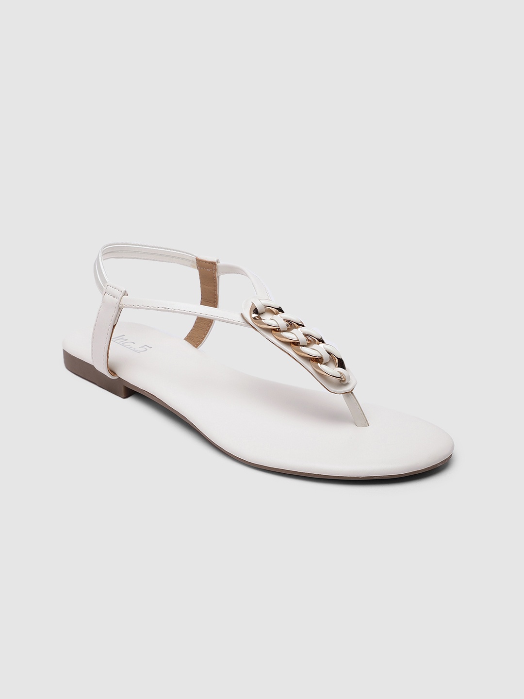 

Inc 5 Women T-Strap Flats, White