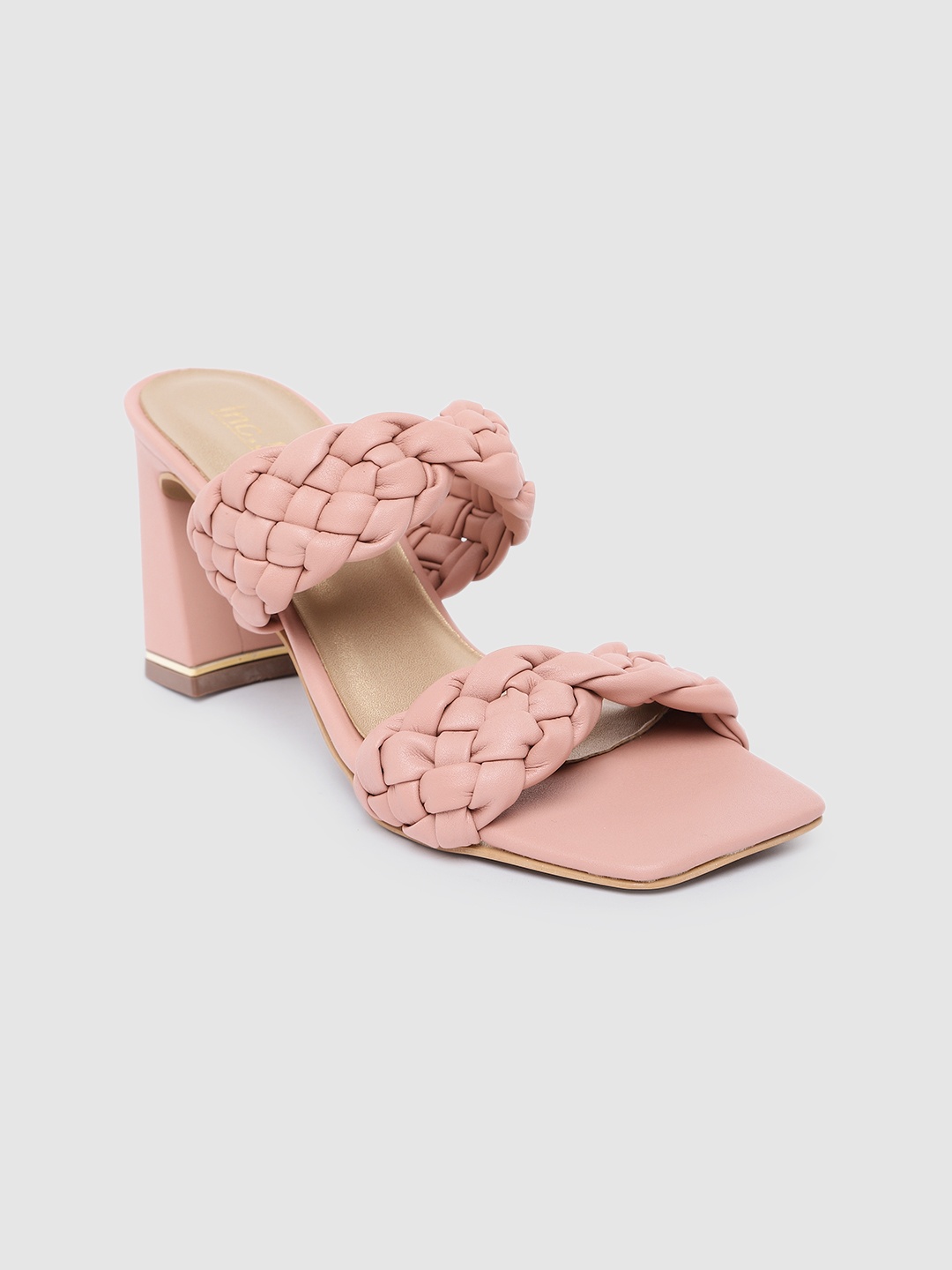 

Inc 5 Women Textured Open Toe Heels, Peach