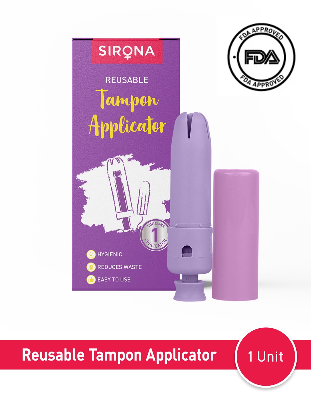 

Sirona Reusable Tampon Applicator, Purple