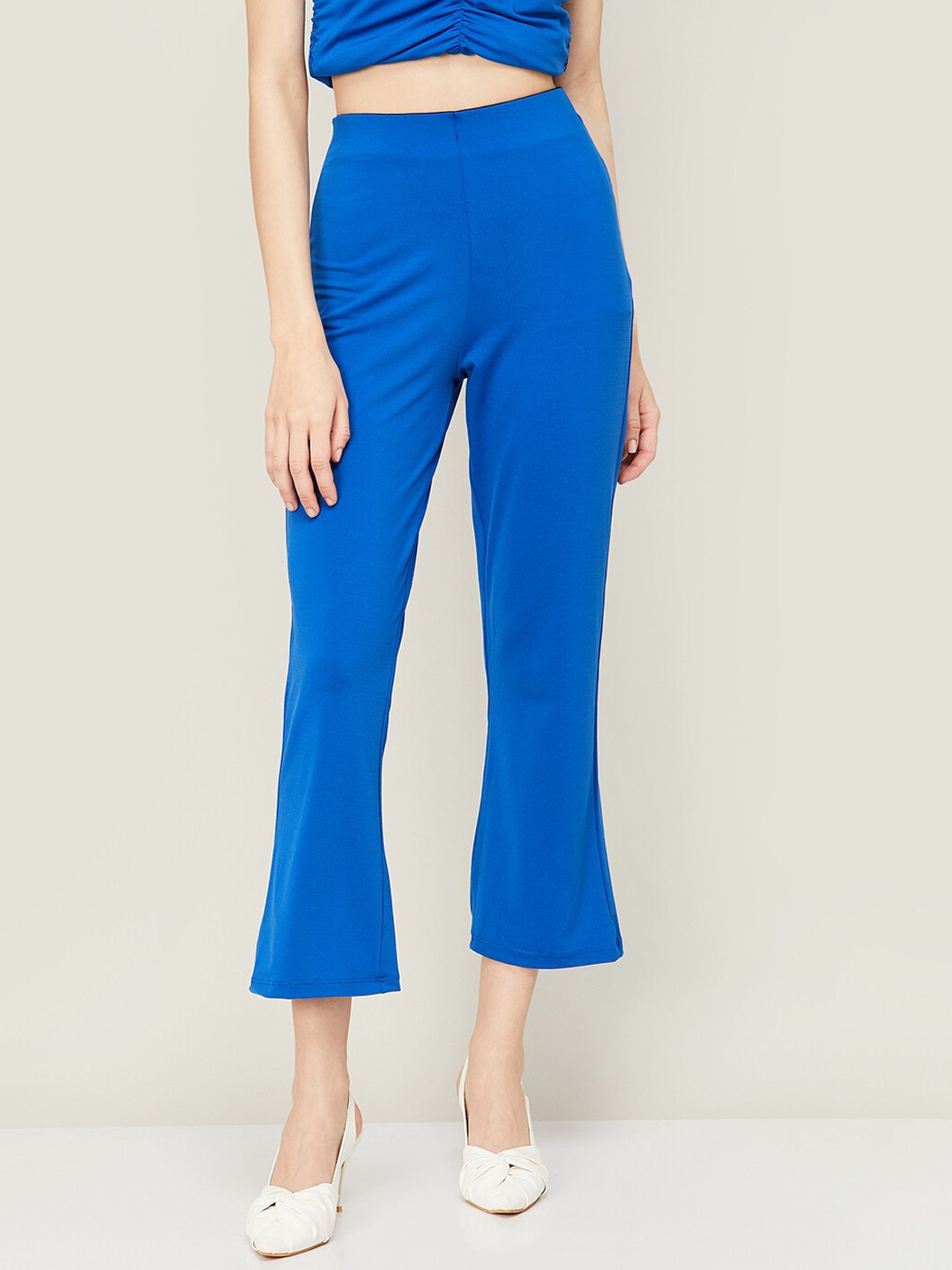 

Ginger by Lifestyle Women Mid-Rise Culottes Trousers, Blue